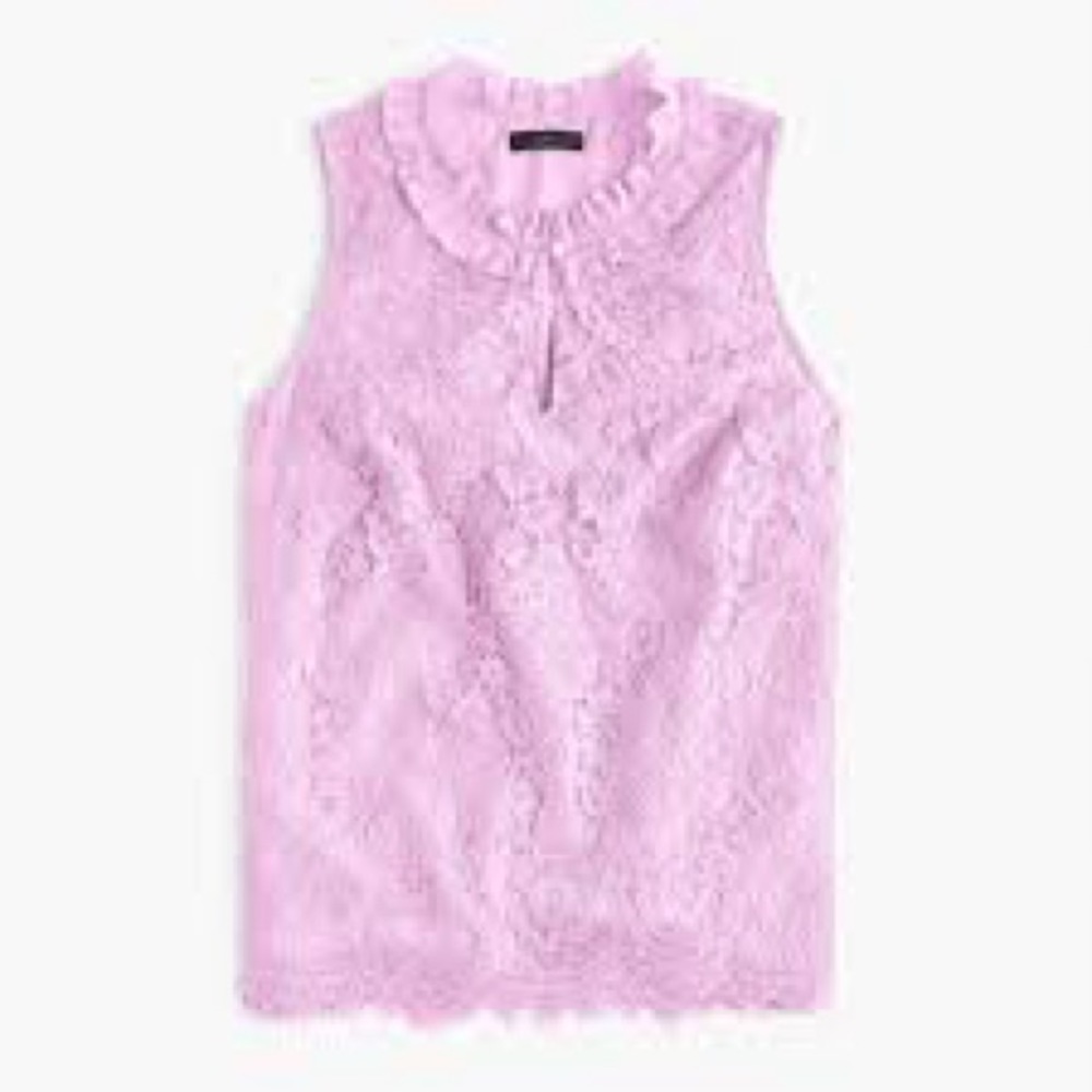 J. Crew Lace Ruffle Top